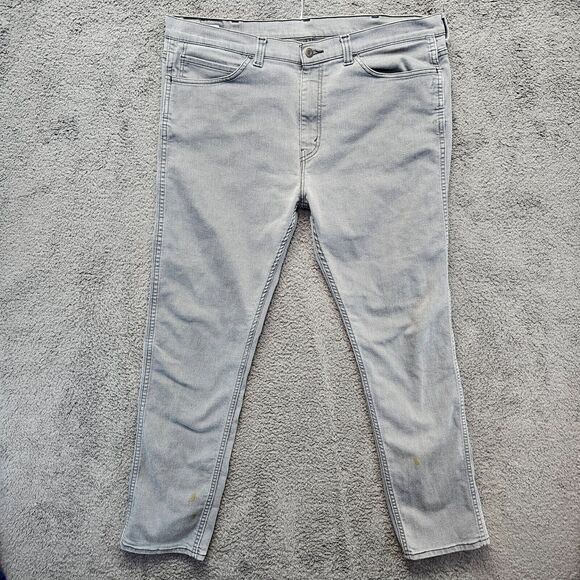 Levis 508 Jeans Mens‎ Size 38x34 Gray Denim Skinny Leg - Picture 1 of 13